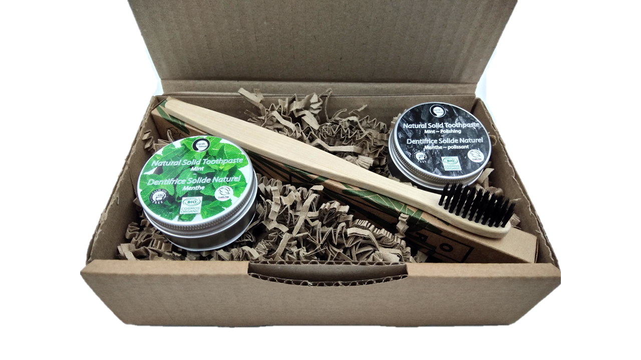 Natural Organic Certified Solid Toothpaste - Gift Set - 1 piece