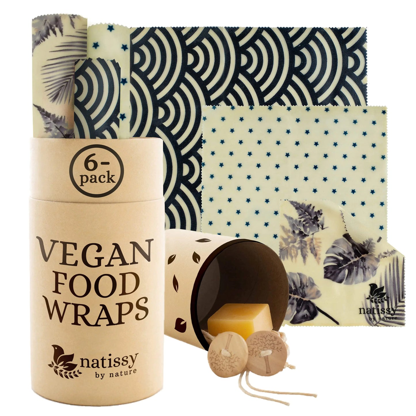 EcoPure Vegan Food Wrap Set of 6